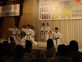 080920-1_小中学生全国空手道選手権大会　山形県選手団の健闘を讃える会（演武）