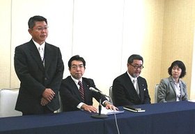 民主県連常任幹事会・記者会見